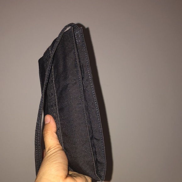 Hermes 🌟 Vintage Yale Line Mini Pochette Shoulder Bag Gray Canvas /Slin… - Picture 12 of 16